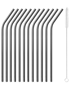 Zakrivljene SLAMKE Inox-BLACK 41490B01